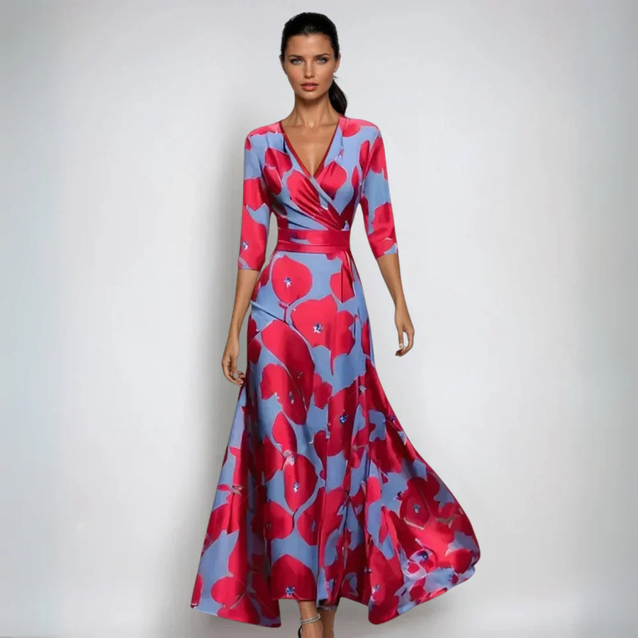 Emily™ | Stilvolles geblümtes Wickelkleid