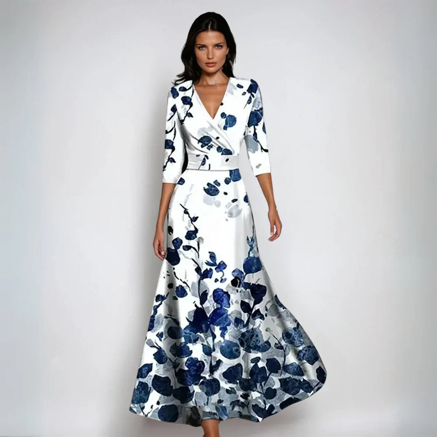 Emily™ | Stilvolles geblümtes Wickelkleid